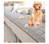 Grand tapis carré à carreaux de couleur crème pour animal domestique - Protection amusante et pelucheuse pour chien, chat - Couverture de canapé pour matelas