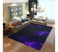 Grand Tapis Chambre Ado à Illusion Optique 3D Géométrique, Tapis Gaming Antidérapant & Doux, Design Cassé, Résistant à l'Usure, Idéal pour Salle de Jeux & Décoration Intérieure, 80x160 cm, Color 2