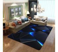 Grand Tapis Chambre Ado à Illusion Optique 3D Géométrique, Tapis Gaming Antidérapant & Doux, Design Cassé, Résistant à l'Usure, Idéal pour Salle de Jeux & Décoration Intérieure, 120x180 cm, Color 4