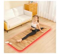Grand tapis chauffant électrique facile à nettoyer réglage de la température à 60 niveaux/minuterie des 12 heures pour le salon les bureau idéal pour le yoga,Ash wood,80×200cm