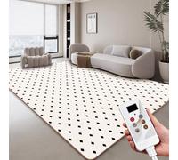 Grand tapis chauffant, tapis de sol chauffant, tapis chauffant électrique, conception de température minutée et réglable, pour la maison, le bureau, l'étude, la salle de jeux(B,100 * 150cm)