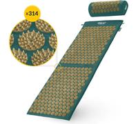 grand tapis d'acupressure avec coussin XL - vert/or