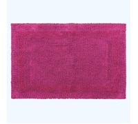 HOMESCAPES Grand Tapis de Bain Absorbant en Coton, Tapis de Bain XXL 70x120 cm, Tapis de Bain Framboise