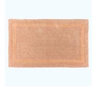 HOMESCAPES Tapis de Bain Extra Large, 1600 g/m², Super Doux, 100% Coton, réversible, antidérapant, Lavable, Super Absorbant, séchage Rapide, 70 x 120 cm Pêche