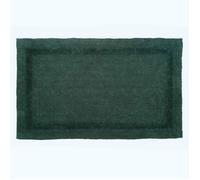 HOMESCAPES Tapis de Bain Extra Large, 1600 g/m², Super Doux, 100% Coton, réversible, antidérapant, Lavable, Super Absorbant, séchage Rapide, 70 x 120 cm Vert Mousse