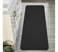 Grand tapis de bain ultra fin pour salle de bain, séchage rapide, antidérapant, lavable en machine, à poils courts, pour douche à l'extérieur, évier, accessoires de décoration d'intérieur, noir, 0,6 x