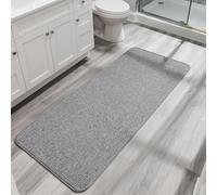 Grand tapis de bain ultra fin pour salle de bain, séchage rapide, antidérapant, lavable en machine, à poils courts, pour douche à l'extérieur, évier, accessoires de décoration d'intérieur, gris, 43,2
