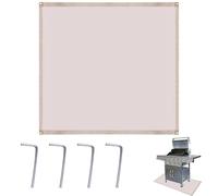 Grand tapis de brasero (kaki, 100 x 100 cm)