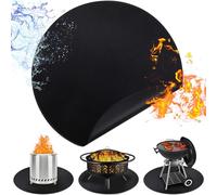 Grand Tapis de brasero réutilisable pour terrasse/Tapis Ignifuge/Tapis de Braise/Tapis de Protection et de terrasse/Tapis Rond de 122 cm