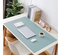 Grand tapis de bureau imperméable, grand tapis de souris en cuir, accessoire de bureau, tapis d'écriture antidérapant avec daim pour le bureau/maison/décoration (140 x 60 cm, bleu clair)