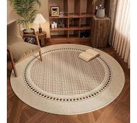 Grand tapis de chaise de bureau rond pour moquette, antidérapant, design simple, tapis de bureau pour salon et bureau