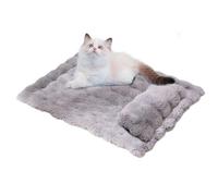 Grand tapis de couchage lavable pour chien et chat avec oreiller amovible pour un soutien doux, idéal pour la maison, la cage, la niche ou l'hiver pour se détendre 90 x 60 cm après le jeu