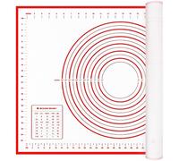 Grand tapis de cuisson en silicone - 70 x 50 cm - Tapis de cuisson en silicone pour la cuisine et la pâtisserie - Tapis de cuisson anti-adhésif et antidérapant en silicone avec marques de mesure