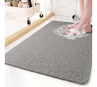 Grand tapis de douche, 45 x 70 cm, en luffa en PVC anti-moisissure, pour salle de bain, baignoire, tapis de sol antidérapant en luffa à l'intérieur, séchage rapide