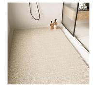 Grand tapis de douche antidérapant - Tapis de bain doux anti-moisissure avec trou de drainage pour un séchage rapide et un nettoyage facile (beige, 100 x 120 cm)