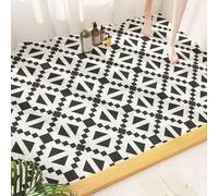 Grand tapis de douche en luffa pour douche intérieure, tapis de sol de salle de bain en PVC souple, tapis de bain de massage avec drain, séchage rapide, anti-moisissure, tapis de bain (noir, 70 x 120