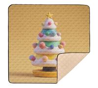 Grand tapis de gymnastique et d'activité pour bébé - Motif boule pastel - Imperméable - Pour bébé et enfant - 127 x 127 cm