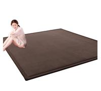 Grand tapis de jeu antidérapant en velours de corail doux, en mousse à mémoire de forme pour tatouage, yoga, chambre d'enfant, crèche, crèche, crèche, jeux d'enfants (café, 100,1 x 150,1 x 2 cm)