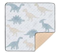 Grand tapis de jeu antidérapant pour bébé - Motif dinosaures - Imperméable - Pour bébé - Pour bébé - 127 x 127 cm