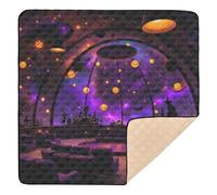 Grand tapis de jeu élégant et élégant en forme de dôme d'Halloween pour l'intérieur et l'extérieur, tapis de jeu confortable pour bébé et tout-petit, 127 x 127 cm