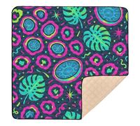 Grand tapis de jeu élégant pour bébé, motif caribéen, carnaval, fiesta, léopard, 127 x 127 cm