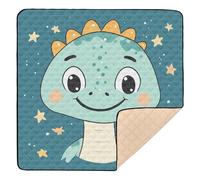 Grand tapis de jeu élégant pour bébé, motif dinosaures, pour salle de jeux au sol, tapis d'activités pour bébés, nourrissons et tout-petits, 127 x 127 cm