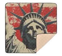 Grand tapis de jeu élégant pour l'intérieur et l'extérieur - Motif drapeau américain - Pour bébé et enfant - 127 x 127 cm