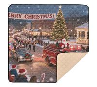 Grand tapis de jeu élégant sur le thème des États-Unis pour l'intérieur et l'extérieur - Tapis de jeu confortable pour bébé - Pour nouveau-nés, bébés, nourrissons et tout-petits, 127 x 127 cm