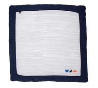 Grand tapis de jeu en double gaze de coton marinière - baby sailor bleu/blanc TU