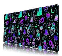Grand Tapis de Jeu Gothique XL Noir Foncé Violet de Souris de Bureau Pour Ordinateur Portable 80 x 40 cm XXL