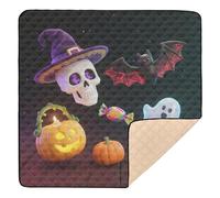 Grand tapis de jeu robuste 3D Halloween Elements Collection pour bébé, résistant à l'eau, pour bébés, nourrissons, tout-petits, 127 x 127 cm