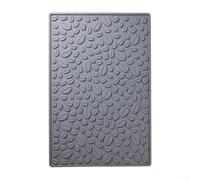 Grand tapis de machine à café en silicone mat 45,2 x 30 cm, tapis de séchage pour comptoir de cuisine, plan de travail, accessoires de machine à café (gris)