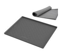 Grand tapis de nourriture en silicone pour chiens et chats - Set de table de sol imperméable avec bord surélevé | Parfait pour la nourriture et l'eau, alimentation propre des animaux domestiques