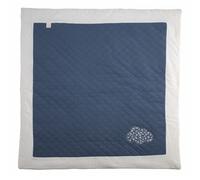 Grand tapis de jeu en coton matelassé - petit nuage blanc/bleu TU
