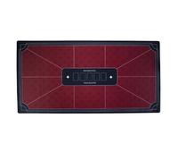 Tapis de Poker Texas Hold’em 180 x 90 cm Rouge - Tapis de Jeux de Cartes