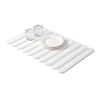 Grand tapis de séchage en pierre de 60 x 39,1 cm à séchage rapide, pliable, absorbant, en terre de diatomée, égouttoir pour ustensiles de cuisine, vaisselle, bouteilles, tasses, s'adapte à n'importe