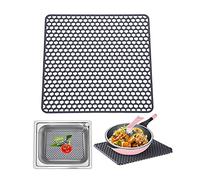 Grand tapis de séchage multifonction en silicone pour évier de cuisine, résistant à la chaleur et antidérapant (gris)
