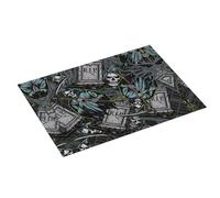 Grand tapis de séchage pour comptoir de cuisine - 45,7 x 61 cm - Tapis de séchage en microfibre absorbante avec motif de faucheuse tombes pour comptoir de cuisine, tapis d'égouttoir à vaisselle avec