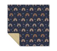 Grand tapis de sol pour chaise d'alimentation de bébé avec motif unique, envers en silicone antidérapant pour un nettoyage facile, cadeau prêt à être offert, protection contre les éclaboussures