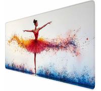 Grand Tapis de Souris 1000x500x3MM Tapis de Souris Gamer Couleur Fille De Ballet, Accessoires Bureau avec Surface en Caoutchouc Antidérapant Résistant à l'eau pour Bureau, Joueur, Cadeau Homme -XZ525