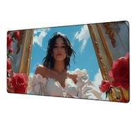 Grand Tapis de Souris 1200x600 mm Tapis Souris XXL Femme sous Main Bureau Europe du Nord Mouse Pad Gaming Accessoire Base Caoutchouc Antidérapante Fourniture Bureau Mousepad, pour Études Gaming D-534