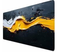 Grand Tapis de Souris 1200x600x3MM Tapis de Souris Gamer Noir Et Blanc Style De Peinture à l'huile, Accessoires Bureau avec Surface en Caoutchouc Antidérapant Résistant à l'eau pour Bureau -XZ744