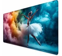 Grand Tapis de Souris 1500x800x3MM Tapis de Souris Gamer Couleur Fille De Ballet, Accessoires Bureau avec Surface en Caoutchouc Antidérapant Résistant à l'eau pour Bureau, Joueur, Cadeau Homme -XZ3L