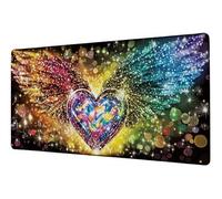 Grand Tapis de Souris 500x250 mm Tapis Souris XXL RêVe sous Main Bureau Amour Mouse Pad Gaming Accessoire Bords Cousus Caoutchouc Antidérapante Fourniture Bureau Mousepad, pour Études Gaming D-696