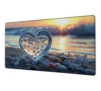 Grand Tapis de Souris 600x300 mm Tapis Souris XXL Amour sous Main Bureau Mer Mouse Pad Gaming Accessoire Bords Cousus Caoutchouc Antidérapante Fourniture Bureau Mousepad, pour Études Gaming D-232
