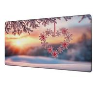 Grand Tapis de Souris 600x300 mm Tapis Souris XXL Rose sous Main Bureau Amour Mouse Pad Gaming Accessoire Bords Cousus Caoutchouc Antidérapante Fourniture Bureau Mousepad, pour Études Gaming D-266