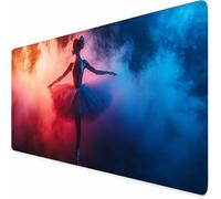 Grand Tapis de Souris 800 x 400 x 3MM Tapis de Souris Gamer Couleur Fille De Ballet, Accessoires Bureau avec Surface en Caoutchouc Antidérapant Résistant à l'eau pour Bureau, Joueur, Cadeau -XZ199