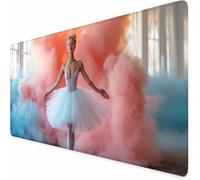 Grand Tapis de Souris 900 x 400 x 3MM Tapis de Souris Gamer Couleur Fille De Ballet, Accessoires Bureau avec Surface en Caoutchouc Antidérapant Résistant à l'eau pour Bureau, Joueur, Cadeau -XZ11A