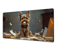 Grand Tapis de Souris 900x400 mm Tapis Souris XXL Chien sous Main Bureau Animal Mouse Pad Gaming Accessoire Bords Cousus Caoutchouc Antidérapante Fourniture Bureau Mousepad, pour Études Gaming D-242