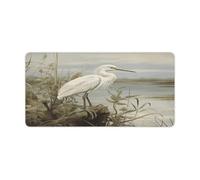 Grand tapis de souris antidérapant avec imprimé aigrette marécage 30 x 60 cm pour clavier de jeu, accessoires de bureau